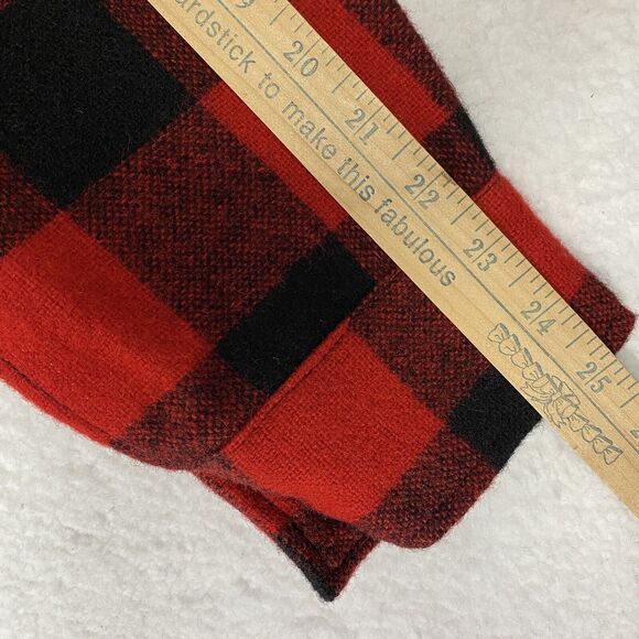 Swanndri Jacket Mens S Red Bushshirt Ranger Wool Zip Front Check Buffalo Plaid - Picture 12 of 14
